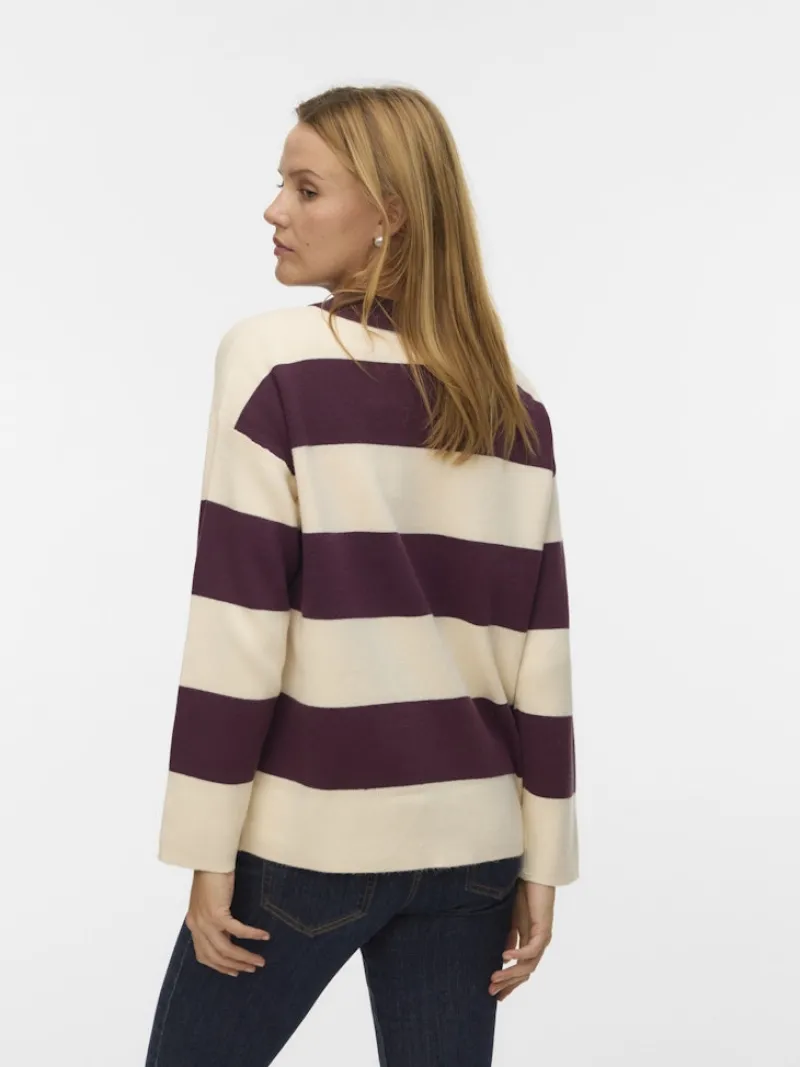 Vero Moda Pullover & Sweatshirts*VMSABA POLONECK LS PULLOVER Winetasting