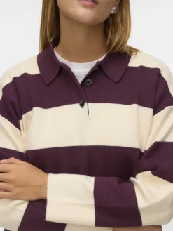 Vero Moda Pullover & Sweatshirts*VMSABA POLONECK LS PULLOVER Winetasting
