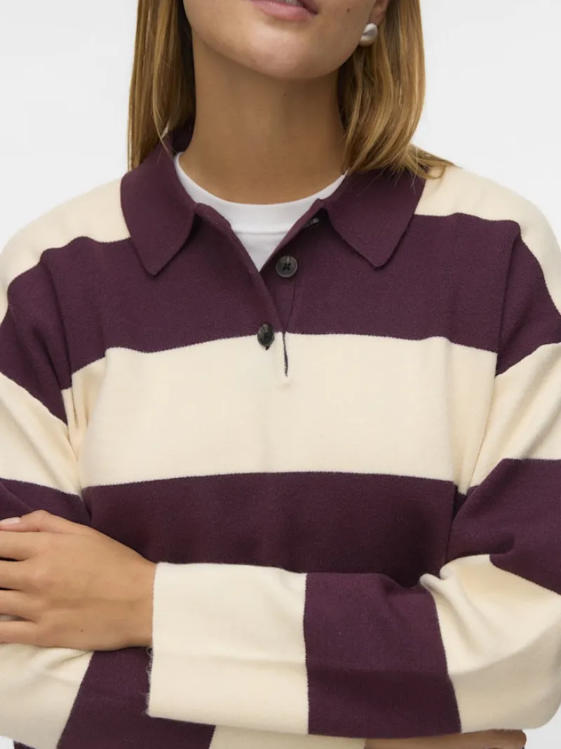 Vero Moda Pullover & Sweatshirts*VMSABA POLONECK LS PULLOVER Winetasting