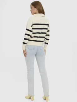 Vero Moda Pullover & Sweatshirts*VMSABA STRIPE LS HIGHNECK BLOUSE GA NOOS birch