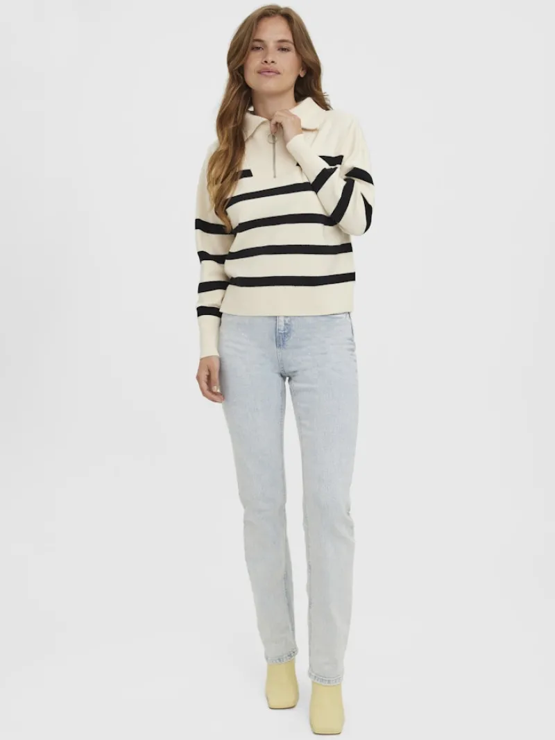 Vero Moda Pullover & Sweatshirts*VMSABA STRIPE LS HIGHNECK BLOUSE GA NOOS birch
