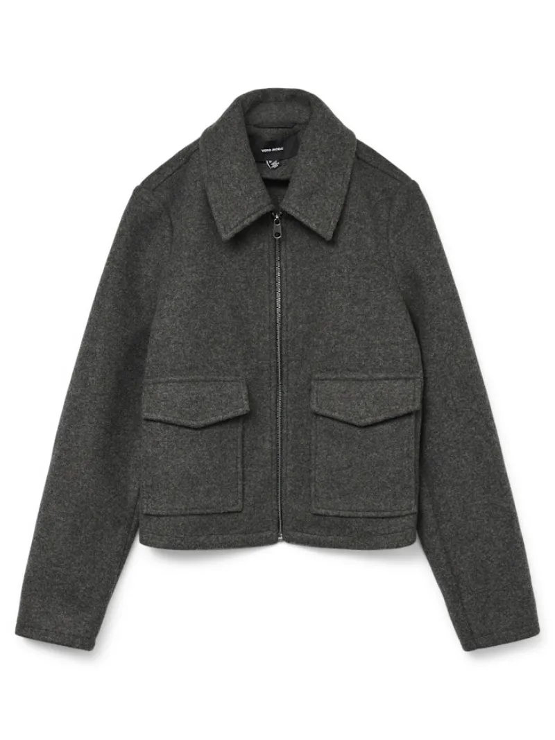 Vero Moda Jacken*VMSAFIR SHORT JACKET GA NOOS Dark Grey Melange