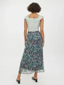 Vero Moda Röcke*VMSIGA HW ANKLE SLIT SKIRT WVN LCS Navy Blazer