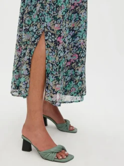 Vero Moda Röcke*VMSIGA HW ANKLE SLIT SKIRT WVN LCS Navy Blazer