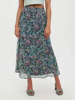 Vero Moda Röcke*VMSIGA HW ANKLE SLIT SKIRT WVN LCS Navy Blazer