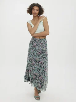 Vero Moda Röcke*VMSIGA HW ANKLE SLIT SKIRT WVN LCS Navy Blazer