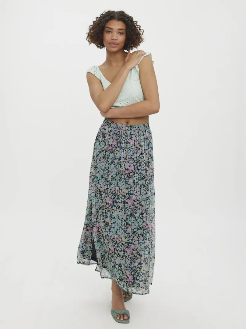 Vero Moda Röcke*VMSIGA HW ANKLE SLIT SKIRT WVN LCS Navy Blazer