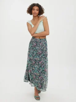 Vero Moda Röcke*VMSIGA HW ANKLE SLIT SKIRT WVN LCS Navy Blazer