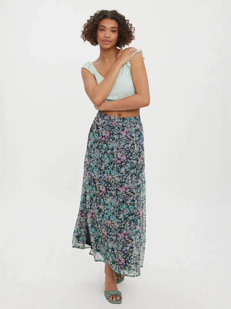 Vero Moda Röcke*VMSIGA HW ANKLE SLIT SKIRT WVN LCS Navy Blazer