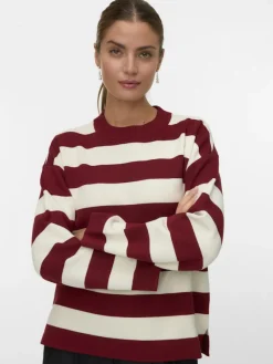 Vero Moda Pullover & Sweatshirts*VMSILJE LS O-NECK BOXY PULLOVER NOOS syrah