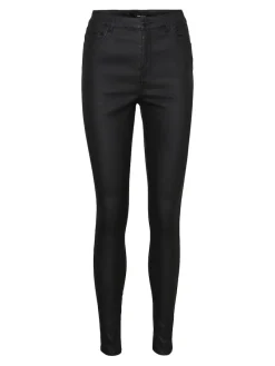 Vero Moda Hosen*VMSOPHIA HR SKINNY COATED PANTS Black-COATED
