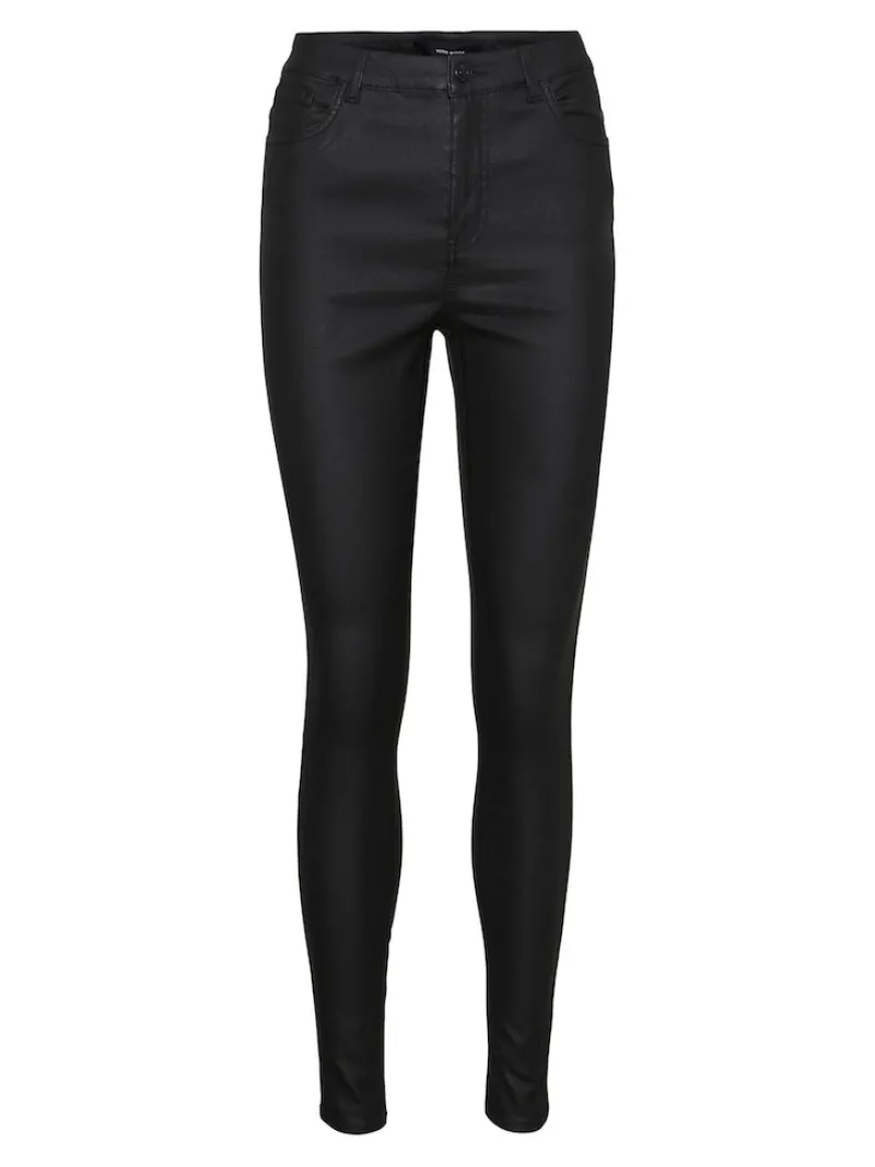 Vero Moda Hosen*VMSOPHIA HR SKINNY COATED PANTS Black-COATED