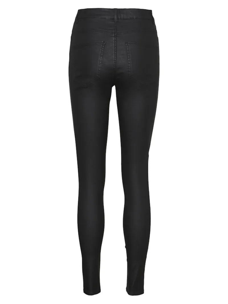 Vero Moda Hosen*VMSOPHIA HR SKINNY COATED PANTS Black-COATED
