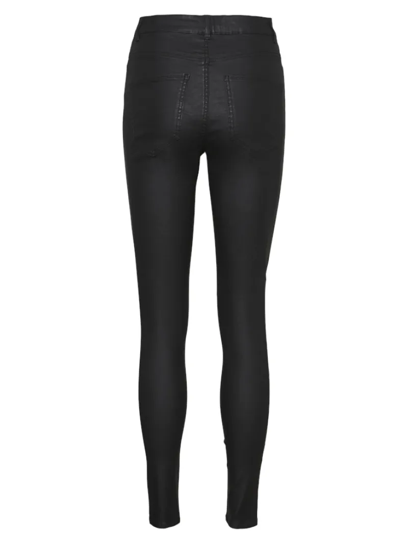 Vero Moda Hosen*VMSOPHIA HR SKINNY COATED PANTS Black-COATED