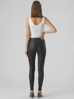 Vero Moda Hosen*VMSOPHIA HR SKINNY COATED PANTS Black-COATED