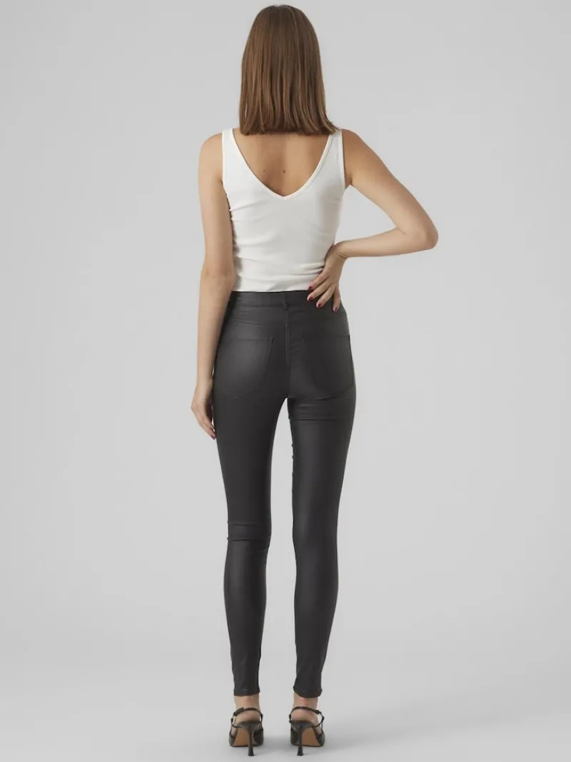Vero Moda Hosen*VMSOPHIA HR SKINNY COATED PANTS Black-COATED