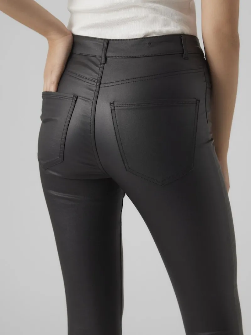 Vero Moda Hosen*VMSOPHIA HR SKINNY COATED PANTS Black-COATED