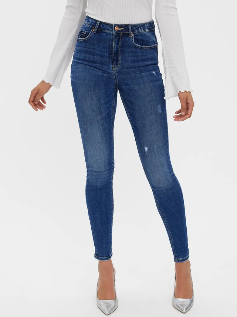 Vero Moda Jeans*VMSOPHIA HR SKINNY DESTR J LI388 NOOS Medium Blue Denim