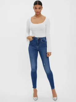 Vero Moda Jeans*VMSOPHIA HR SKINNY DESTR J LI388 NOOS Medium Blue Denim
