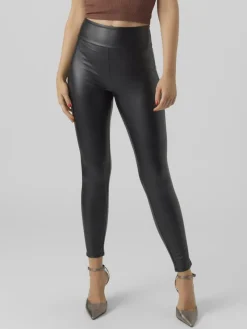 Vero Moda Hosen*VMSUELLA HR COATED LEGGING LCS Black