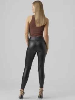 Vero Moda Hosen*VMSUELLA HR COATED LEGGING LCS Black