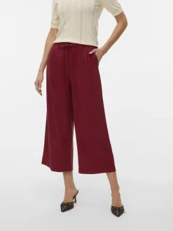 Vero Moda Hosen*VMTANYA HW 7/8 WIDE PANTS BOO syrah