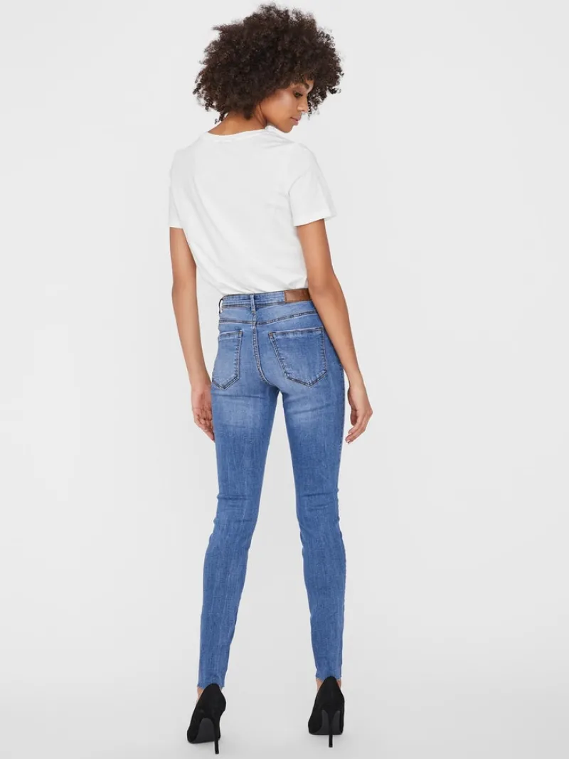 Vero Moda Jeans*VMTANYA MR S PIPING ANK DS CUT VI349 GA Medium Blue Denim