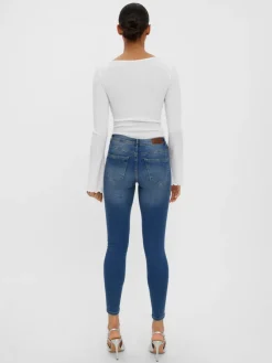 Vero Moda Jeans*VMTANYA MR S PIPING DST J VI3253 GA Medium Blue Denim