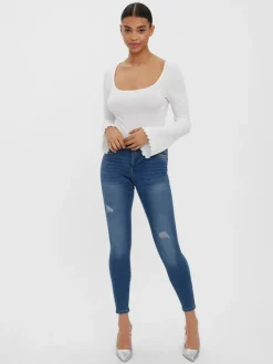 Vero Moda Jeans*VMTANYA MR S PIPING DST J VI3253 GA Medium Blue Denim