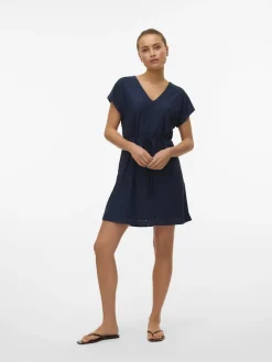 Vero Moda Kleider*VMTASSA SS SHORT DRESS JRS NOOS Navy Blazer
