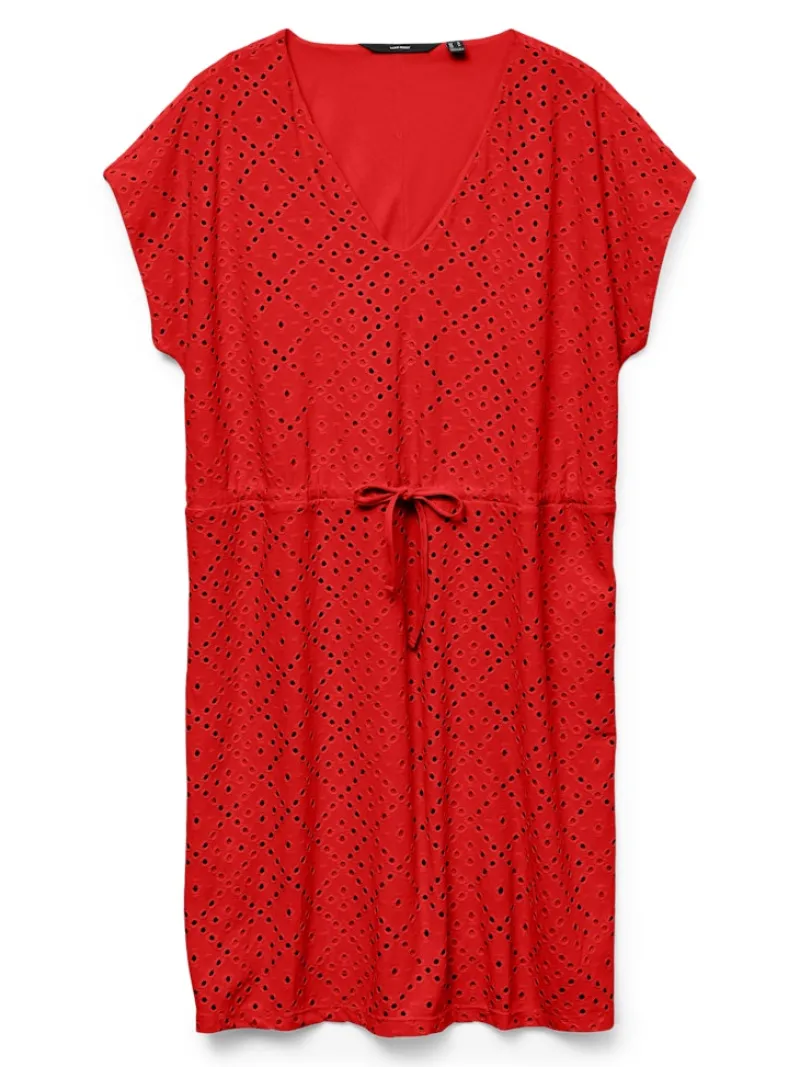 Vero Moda Kleider*VMTASSA SS SHORT DRESS JRS NOOS Fiery Red