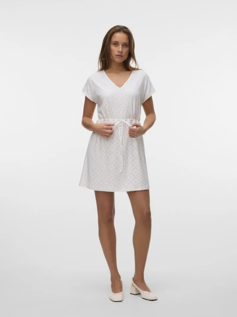 Vero Moda Kleider*VMTASSA SS SHORT DRESS JRS NOOS Snow White