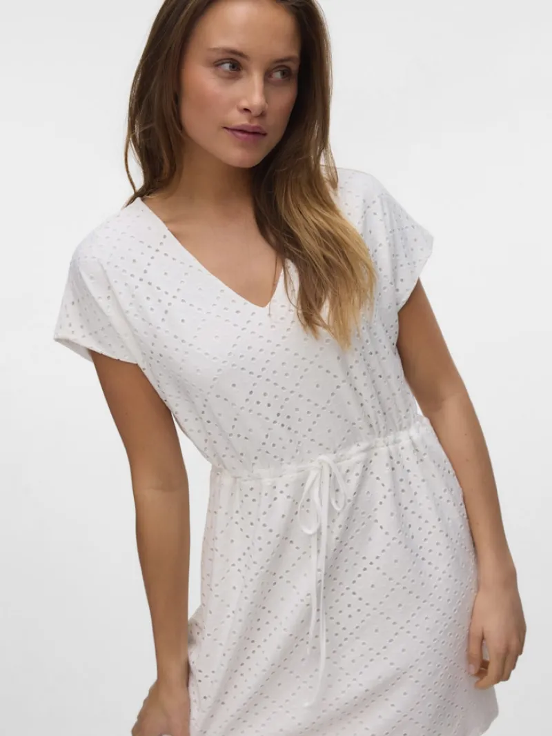 Vero Moda Kleider*VMTASSA SS SHORT DRESS JRS NOOS Snow White