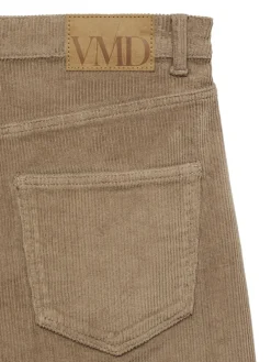 Vero Moda Hosen*VMTESSA HR WIDE CORDUROY PANTS GA NOOS Silver Mink