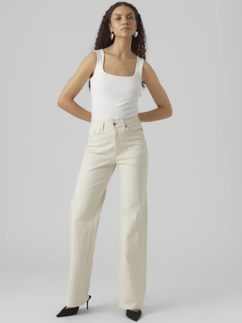 Vero Moda Jeans*VMTESSA HR WIDE JEANS GA NOOS ecru