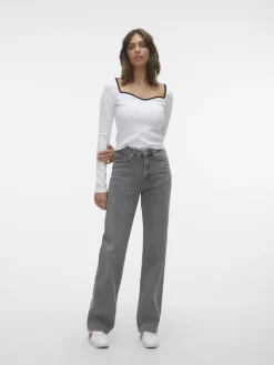 Vero Moda Jeans*VMTESSA HR WIDE JEANS RA206 GA NOOS Medium Grey Denim