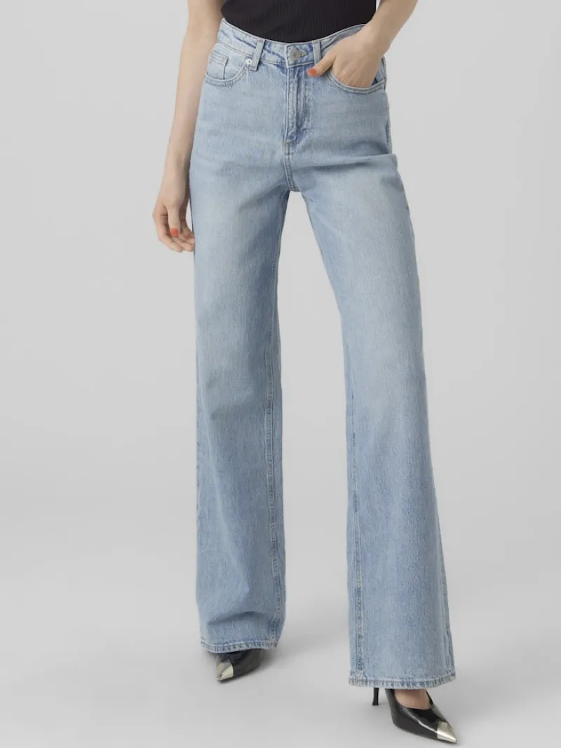 Vero Moda Jeans*VMTESSA HR WIDE JEANS RA339 GA NOOS Light Blue Denim