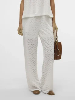 Vero Moda Hosen*VMTHAS NW WIDE PANT JRS GA VO Snow White