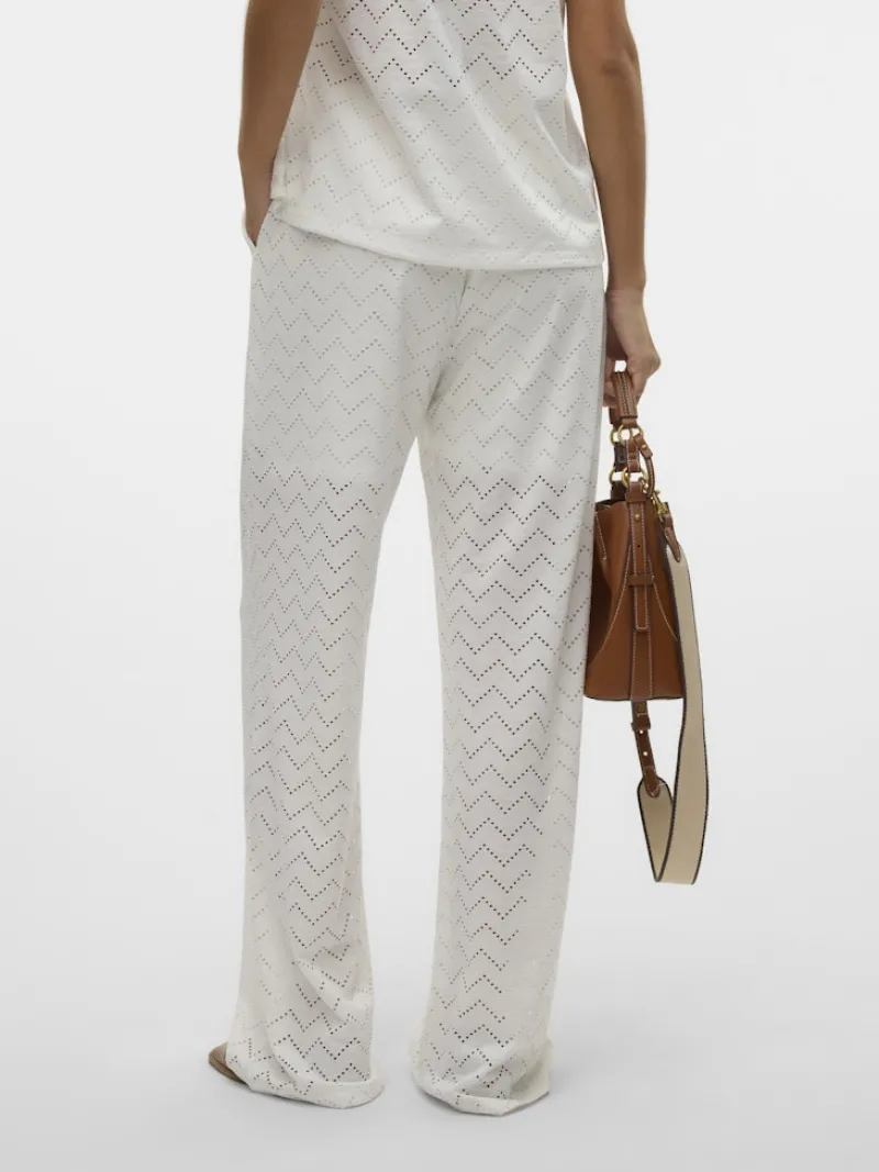 Vero Moda Hosen*VMTHAS NW WIDE PANT JRS GA VO Snow White
