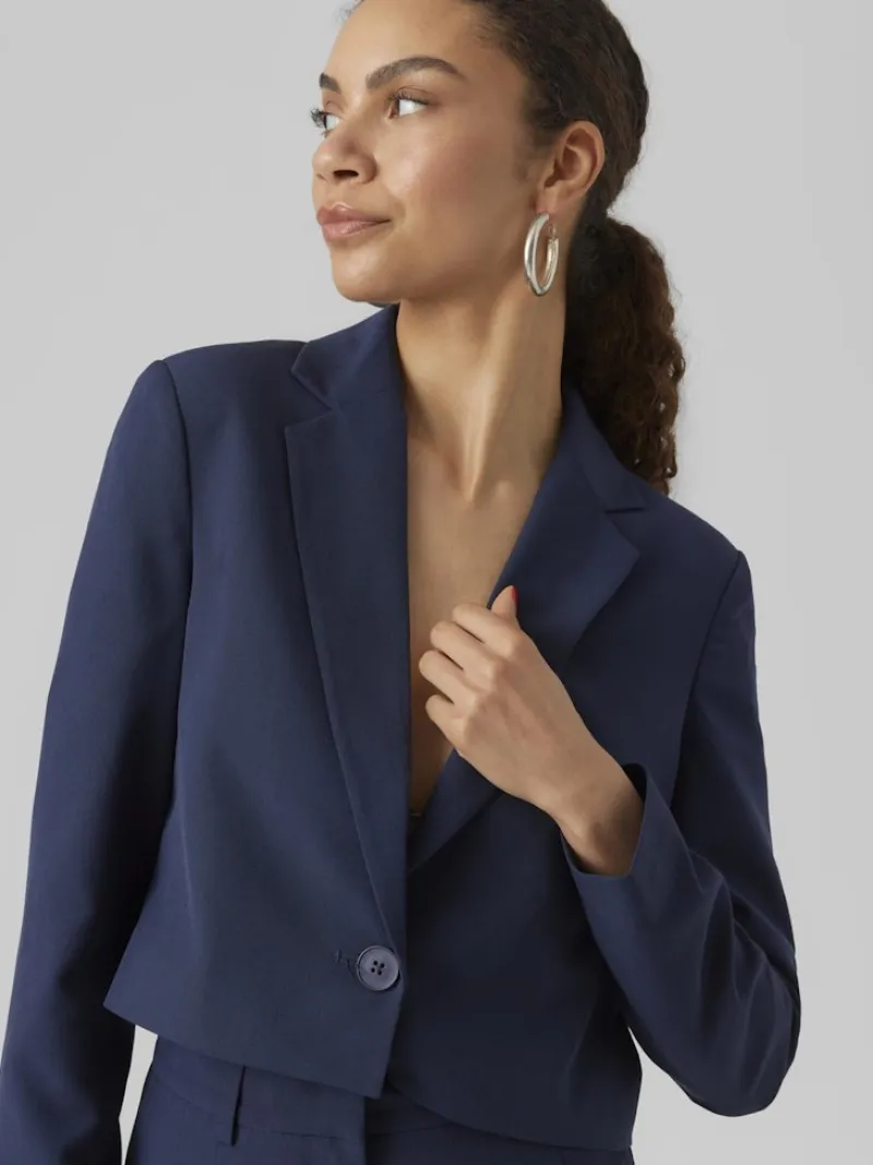 Vero Moda Jacken*VMTROIAN LS CROPPED BLAZER Navy Blazer