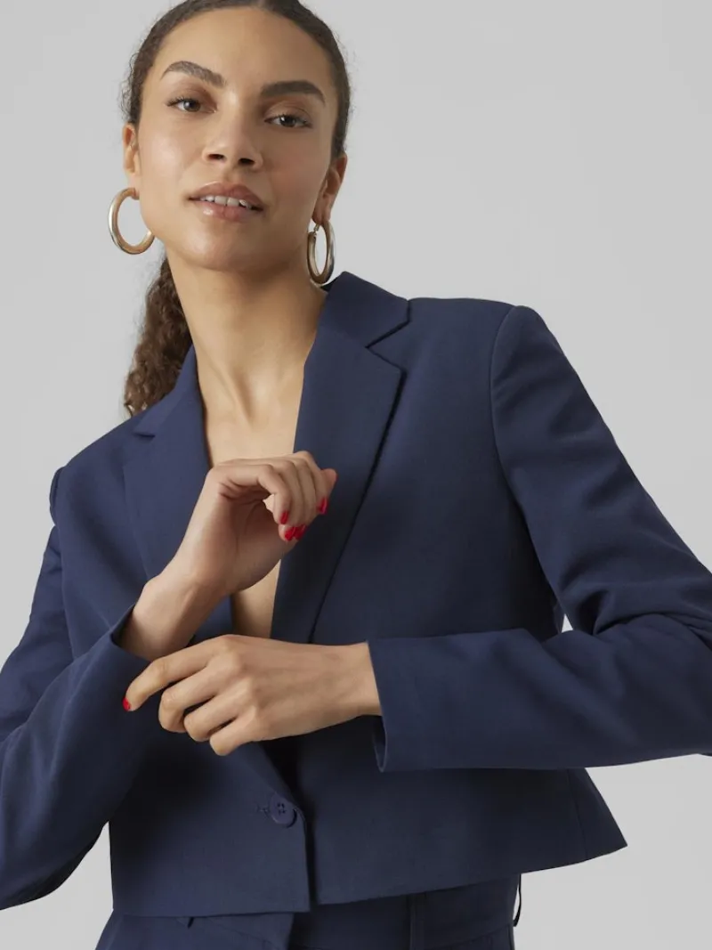Vero Moda Jacken*VMTROIAN LS CROPPED BLAZER Navy Blazer