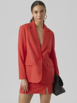 Vero Moda Jacken*VMTROIANTHEA LS LOOSE BLAZER NOOS Bittersweet