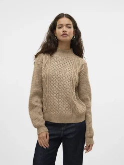 Vero Moda Pullover & Sweatshirts*VMUNIVERSE LS HIGHNECK PULLOVER GA BF Silver Mink