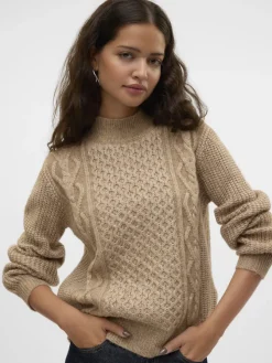 Vero Moda Pullover & Sweatshirts*VMUNIVERSE LS HIGHNECK PULLOVER GA BF Silver Mink