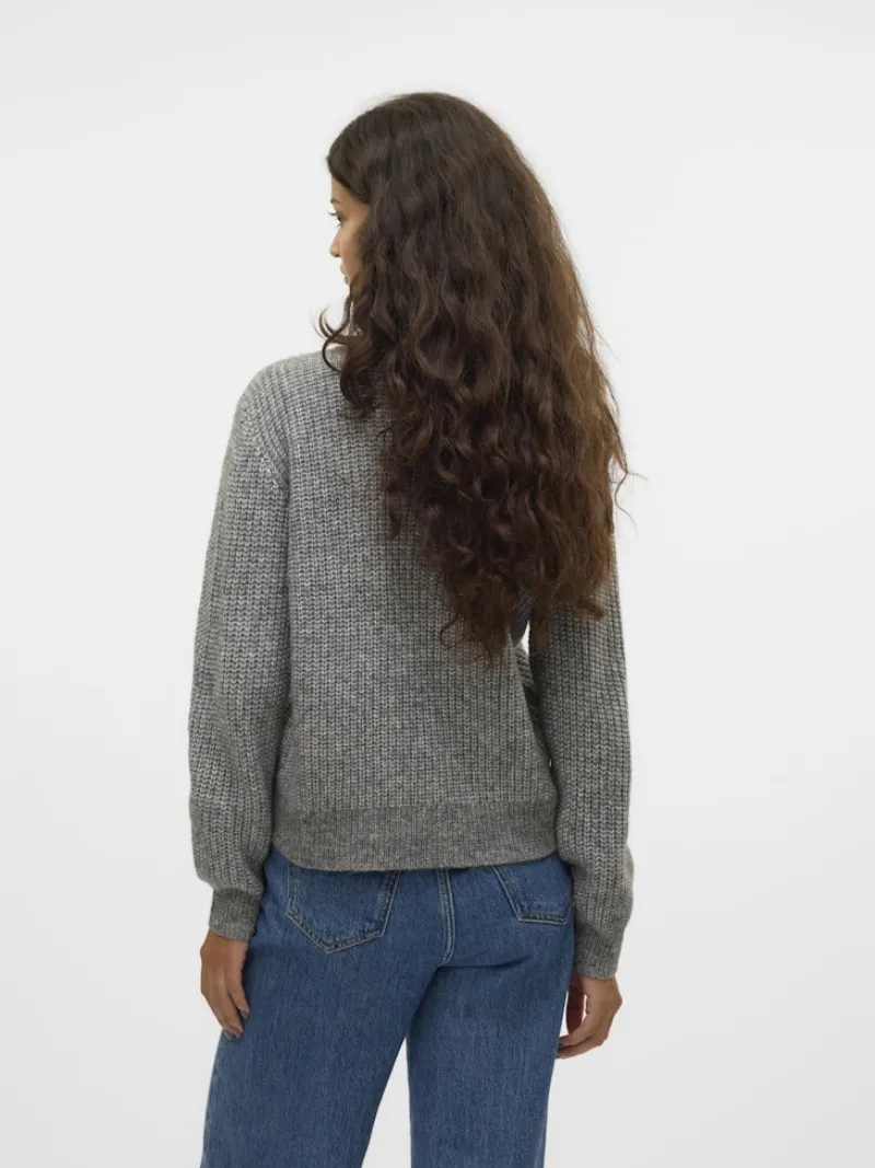 Vero Moda Pullover & Sweatshirts*VMUNIVERSE LS HIGHNECK PULLOVER GA BF Medium Grey Melange