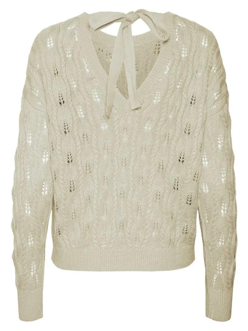 Vero Moda Pullover & Sweatshirts*VMVERENA LS O-NK BACKDETAIL PULLOVER BOO birch