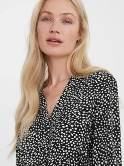 Vero Moda Kleider*VMVICA LS SHIRT CALF DRESS GA NOOS Black 1