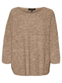 Vero Moda Pullover & Sweatshirts*VMVIGGARIB 3/4 BOATNECK BLOUSE GA Silver Mink