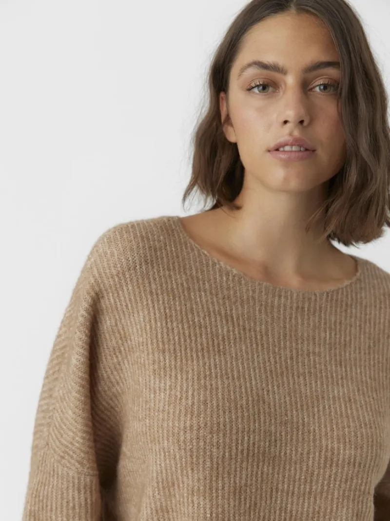 Vero Moda Pullover & Sweatshirts*VMVIGGARIB 3/4 BOATNECK BLOUSE GA Silver Mink