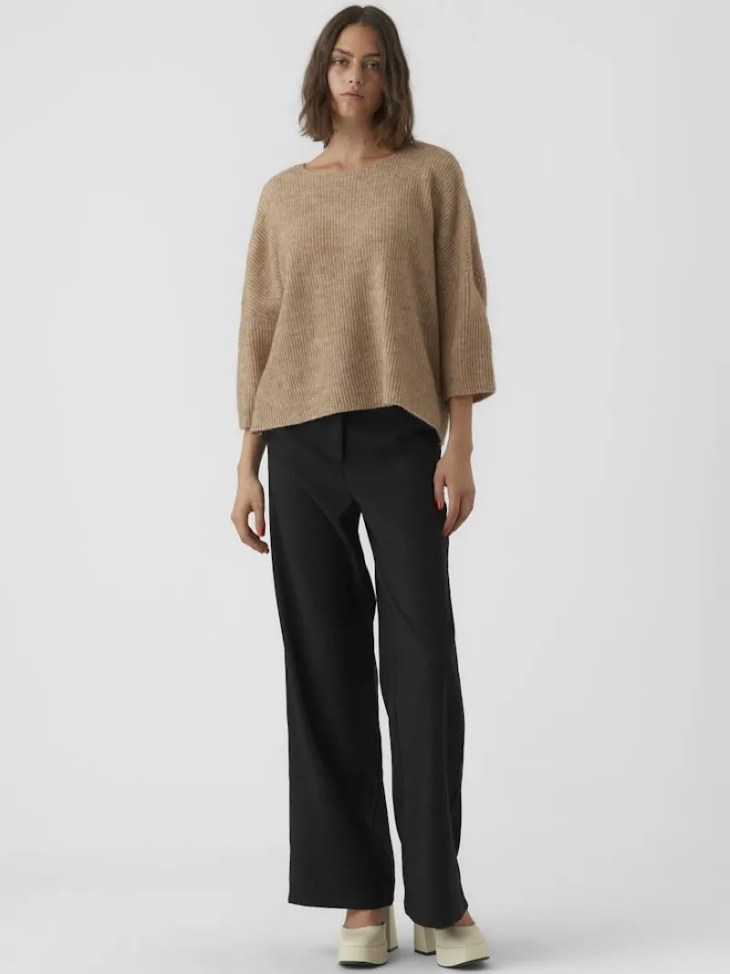 Vero Moda Pullover & Sweatshirts*VMVIGGARIB 3/4 BOATNECK BLOUSE GA Silver Mink